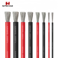 Fil de silicone de qualité marine pour moteur de pêche à la traîne, câble flexible en cuivre étamé anti-corrosion 6AWG 600V pour utilisation en eau salée