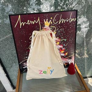 Wholesale Eco-Friendly Cotton Canvas <b>Drawstring</b> <b>Pouch</b> Cute Muslin Cotton Dust <b>Pouch</b> - Product Image 1