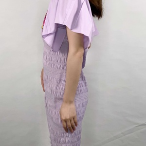 Vestido Mini Elegante de Satén con Bordado y Volantes para Mujer, Diseño OEM Nuevo, LA-RL1020 - Product Image 2