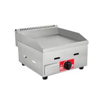 Wajan Panggang Teppanyaki Gas Stainless Steel Komersial, Meja Panggang untuk Pancake, Hamburger, Mudah Dibersihkan