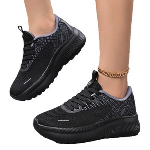 Nouvelles baskets blanches tendance pour femme, collection automne 2026, à semelle épaisse et surélevée, en maille respirante, pour le sport et le quotidien - Product Image 1