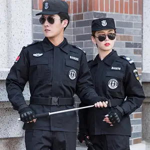 Fornitore dell'uniforme della guardia di sicurezza della giacca nera di Design tattico di alta qualità a GuangZhou