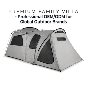 Tente tunnel de luxe 8 personnes 4 sections, grande tente de <span class=keywords><strong>camping</strong></span> familiale, imperméable 5000 mm, coupe-vent, pour le glamping en Europe et aux États-Unis, pour l'extérieur - Product Image 1