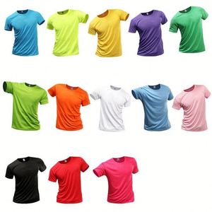 Échantillon gratuit, logo personnalisé imprimé en sérigraphie, 100% polyester, col rond, manches courtes, coupe classique, écologique, séchage rapide, pour homme - Product Image 3