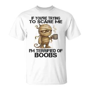 Camiseta Unisex de Manga Corta con Cuello Redondo, Impresión Digital, Diseño Divertido de Momia, Promocional para Adultos - Product Image 1