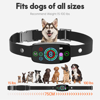 One Two Dog Wiederaufladbares Stoßfestes Elektrisches Hundetrainingshalsband Fernbedienung 500m Reichweite IP67 Wasserdicht Nylon Modisch Kunststoff
