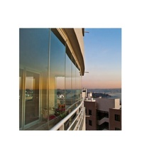 Ventanas de Balcón sin Marco, Ventanas Corredizas Plegables con Vista Transparente