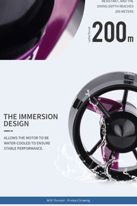 Cubermars W30 320kv 24V 48V ROV 잠수정 로봇 추진기 모터 브러시리스 방수 낚시 보트 카약 수중 추진기 - Product Image 5