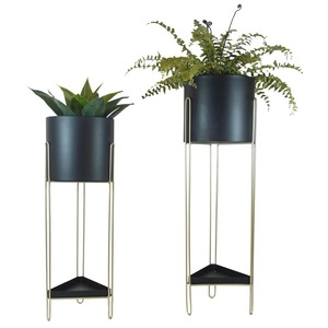 Soporte de Metal para maceta, soporte para maceta, contenedor de jardín de hierro a prueba de herrumbre para macetas, soportes para plantas de interior y exterior - Product Image 1