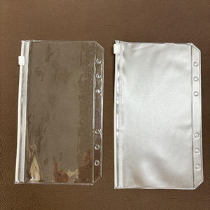 Tas penyimpanan amplop anggaran PVC transparan pengatur tagihan 6 lubang promosi tas penyimpanan amplop uang saku ritsleting amplop uang - Product Image 5