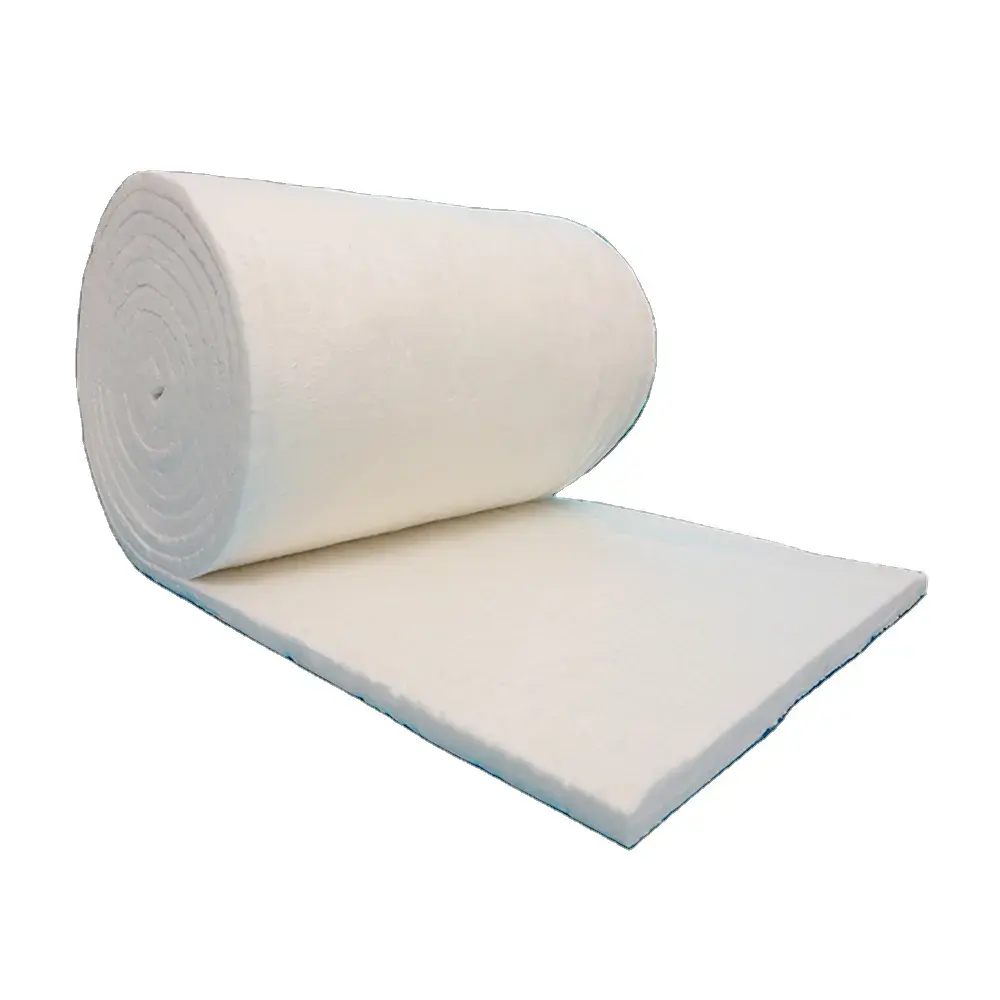 128Kgm3 Ceramic Fiber Roll Thermal Insulation White Ceramic Fiber Wool Blanket For Roof Insulation Lining