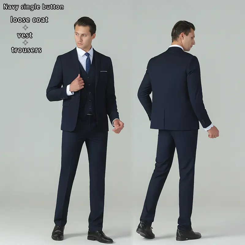 2022 High Quality Formal custom Vest Pants dress Suit Single wedding for 3 Pieces business slim fit formal men Suits