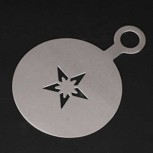 Stainless Steel Coffee Stencil Set Ice Filter Creative Cake Mold Chocolate Decorating <strong>DIY</strong> Latte Art Tool <strong>Kit</strong> - Product Image 2