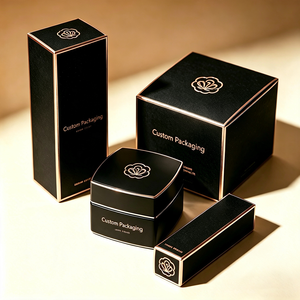 OEM Custom Coated Paper Folding <b>Box</b> with Gold Foil Logo Eco-Friendly Luxury Packaging Solution for Cosmetic Brands - Product Image 1