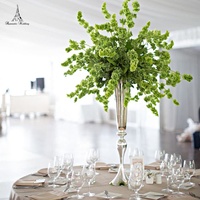 Grand Vase à Fleurs Romantique en Métal Or Argent Blanc pour Mariage et Décoration Intérieure