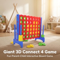 Jeu de société géant à prix de gros, design 3D, antidérapant, jeu de société géant 4 en ligne pour fêtes, maternelles et puzzles pour enfants