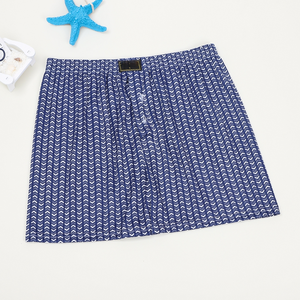 Shorts de boxer en tissu tricoté à carreaux légers et élégants pour hommes, coupe confortable, vêtements de détente et de nuit avec logo à la taille, approvisionnement ODM - Product Image 3