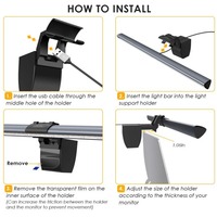 Lampe de table de protection des yeux d'ordinateur à gradation asymétrique transfrontalière veilleuse écran d'affichage lumière pour écran d'ordinateur suspendu