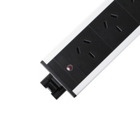 Stopkontak Industri Modular dengan 3 Soket Schuko Prancis, PDU yang Dapat Diperluas dengan Port USB untuk Kabinet Meja