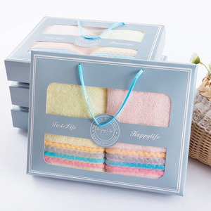 Đôi Hộp Quà Tặng thiết lập biểu tượng tùy chỉnh thấm rửa mặt quảng cáo khăn nhanh chóng-khô tinh khiết bông để sử dụng nhà - Product Image 1