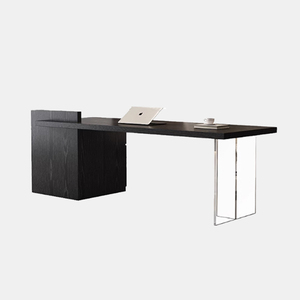 Bắc Âu hiện đại sang trọng bàn viết hot-bán đá cẩm thạch với rắn gỗ Acrylic chân CEO văn phòng phù hợp văn phòng máy tính bàn - Product Image 6