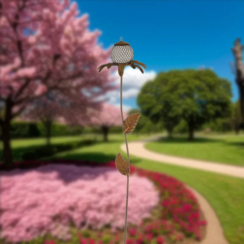 Garten Rost Metall Vogel häuschen durchbrochenes Design geeignet für Rasen Garten dekoration