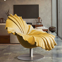 Fauteuil individuel de designer moderne nordique, style minimaliste italien, modèle Pétale, pour salon, hôtels et loisirs, durable, avec accoudoir Easy Bloom