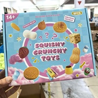 Lot de 5, 6 ou 9 jouets souple à presser en forme d'aliments réalistes, anti-stress ASMR, pour cadeaux - Vente en gros