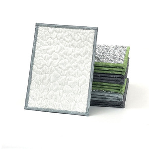 Double Sided Silver Thread Cleaning Cloth Rectangle Kitchen Dishwashing Pot Washing Stain Removal Cloth - Product Image 1