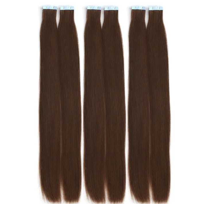 Hair extension wholesale real remy virgin hair product 8''-30'' popular style tape hair extension wig