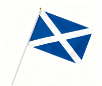 Drapeau de bureau Coupe du Monde de Football Écosse 2026, Drapeau à main Écossais Croix de Saint-André avec mât pour le bureau et les événements des supporters