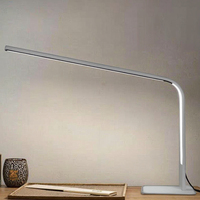 Lampe de table moderne à abat-jour flexible en ABS, style européen, avec variateur d'intensité, CRI 95, lumière blanc chaud 3500K, pour bureaux, simple, électrique, AC
