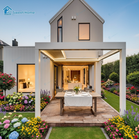 Pergola électrique réglable en aluminium Sweet Home, abri solaire anti-corrosion avec LED pour jardins et cours, idéal pour la détente