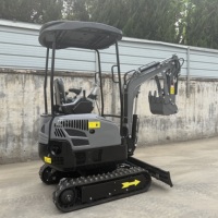 Mini-excavatrice de 1,5 tonne, moteur diesel, mini-pelle EURO5, excavatrice de jardin de 1 tonne, 2 tonnes, micro-excavatrice domestique