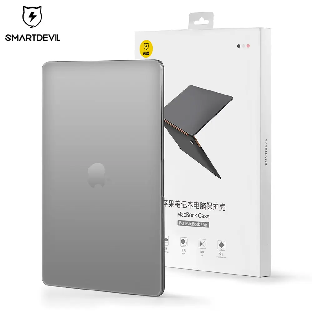 Smartdevil capa protetora ultrafina, capa transparente fosca para macbook air pro, notebook