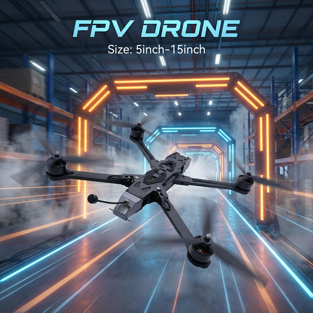 New Commercial 7/10/13/15 Inch FPV Drones 3-8kg Payload 20km Flight Heavy Load Delivery Robot VTOL 6S 30000mAh FPV drone
