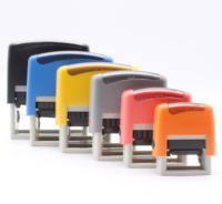 Timbre noir automatique rectangulaire en plastique, impression sur fond blanc, pour bureau