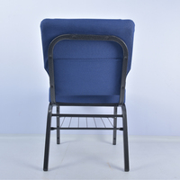 Vente d'usine, chaise de théâtre pas chère, empilable en métal, chaise de prière pour synagogue, chaise de culte, sillas para iglesia