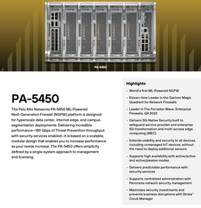 Pare-feu <span class=keywords><strong>Palo</strong></span> Alto PAN-PA-5450, appareil de sécurité réseau de nouvelle génération, pare-feu d'entreprise haute performance - Product Image 6