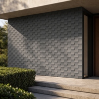 Panneau mural en pierre artificielle, panneau en PU imitation pierre, panneau ondulé 3D, relief géométrique, 1200x600 mm, pour la décoration murale intérieure et extérieure