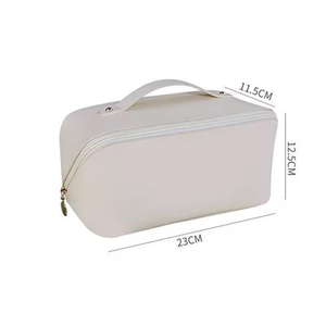 Factory Custom <b>Travel</b> Cosmetic <b>Bags</b> PU Leather Portable Makeup <b>Bag</b> <b>Toiletry</b> Pouch Skincare <b>Bag</b> for Washing Beauty - Product Image 5