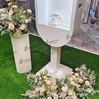 Luxueux Support Métallique Détachable pour Livre d'Or Audio Cabine Téléphonique pour Mariages, Fêtes et Événements