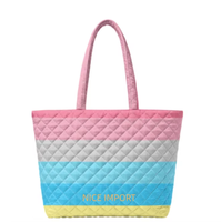 Sac fourre-tout promotionnel NICE Lesbian (Labrys) arc-en-ciel matelassé, grande capacité, pour ordinateur portable 14 pouces, fermeture éclair supérieure, idéal pour le sport et les événements sportifs