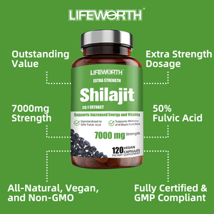 शुद्ध कार्बनिक शिलजीत शिलजीत शिलजीत शिलजीत शिलजीत शिलजीत 100% कैप्सूल 50% भरपूर एसिड निकालने के 20:1 - Product Image 5