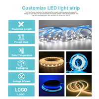 Bande lumineuse LED SMD2835 2200-6500K Blanc froid Contrôle par télécommande et application DC24V 14.4W Largeur du circuit imprimé 8 mm