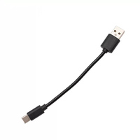 Câble USB vers C court noir, charge rapide, câble de synchronisation de données de type C court pour téléphone Android