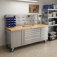 Coffre à outils roulant robuste 84 pouces OEM/ODM/OBM en acier au carbone premium, 10 tiroirs, capacité de charge 900 kg, roulettes industrielles