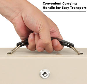 Caja Fuerte Portátil Contra Incendios con Cerradura de Llave, Caja de Seguridad Metálica Resistente al Fuego, Caja de Almacenamiento Segura, Caja de Depósito de Seguridad - Product Image 5