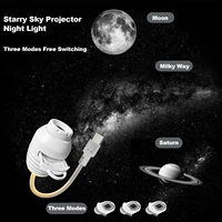 Projecteur d'étoiles LED USB HD pour plafond de voiture, lumière d'ambiance galaxie, voie lactée, lune et Saturne, veilleuse ciel étoilé pour chambre à coucher