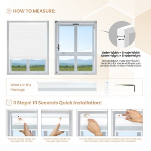 Zigbee Alexa tuya Wifi Google vấn đề không khoan mà không cần khoan không có công cụ cơ giới di động Shades tổ ong Rèm cho cửa sổ - Product Image 6